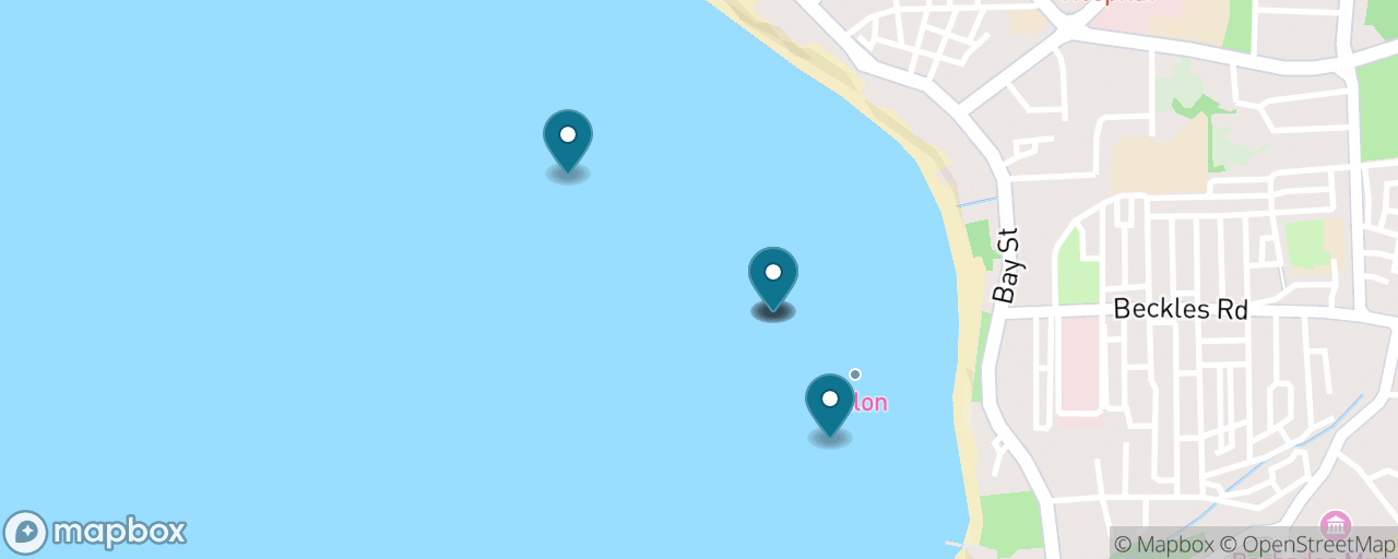 Map of the stops on “Turtles & Shipwrecks Your Own Way — Carlisle Bay Snorkel”