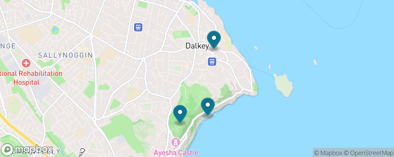 Map of the stops on “Killiney Hill & the 'Bay of Naples' Walk”