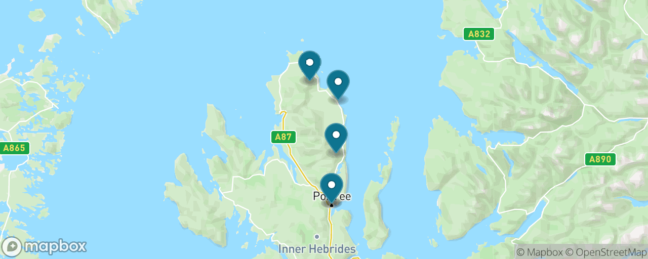 Map of the stops on “The Trotternish Loop Without a Car”