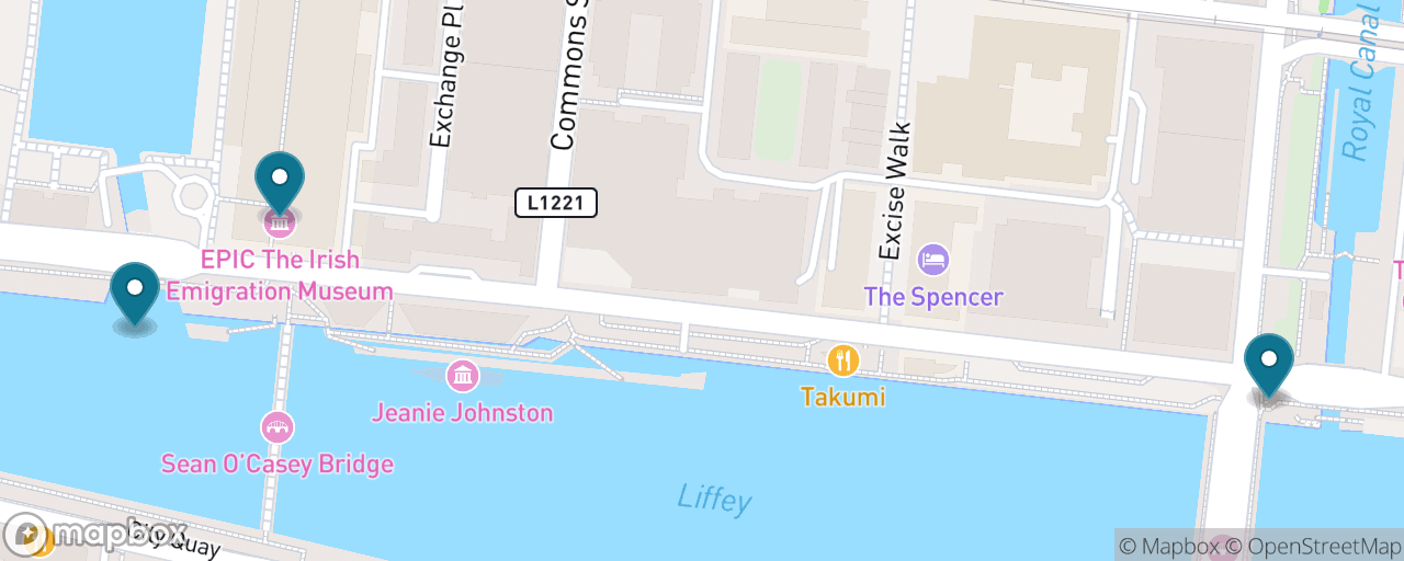 Map of the stops on “EPIC & the Docklands on Foot”