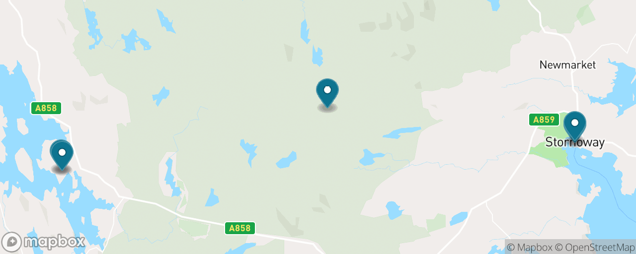 Map of the stops on “Calanais Standing Stones, the DIY Way”