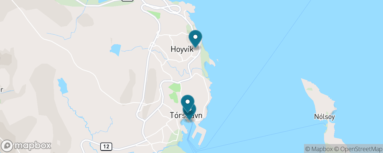 Map of the stops on “Tórshavn: The Capital by Car”