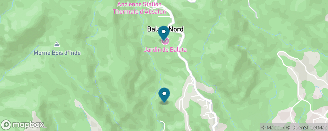 Map of the stops on “Jardin de Balata — Rainforest Gardens & Treetop Walkways”