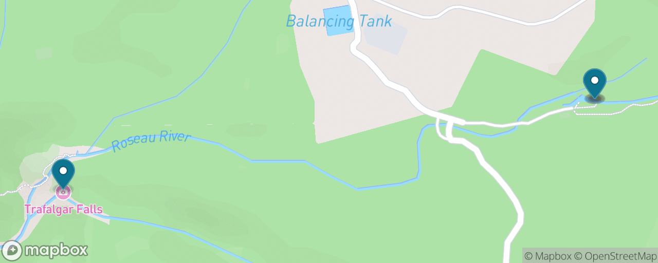 Map of the stops on “Titou Gorge Swim & Trafalgar Falls”