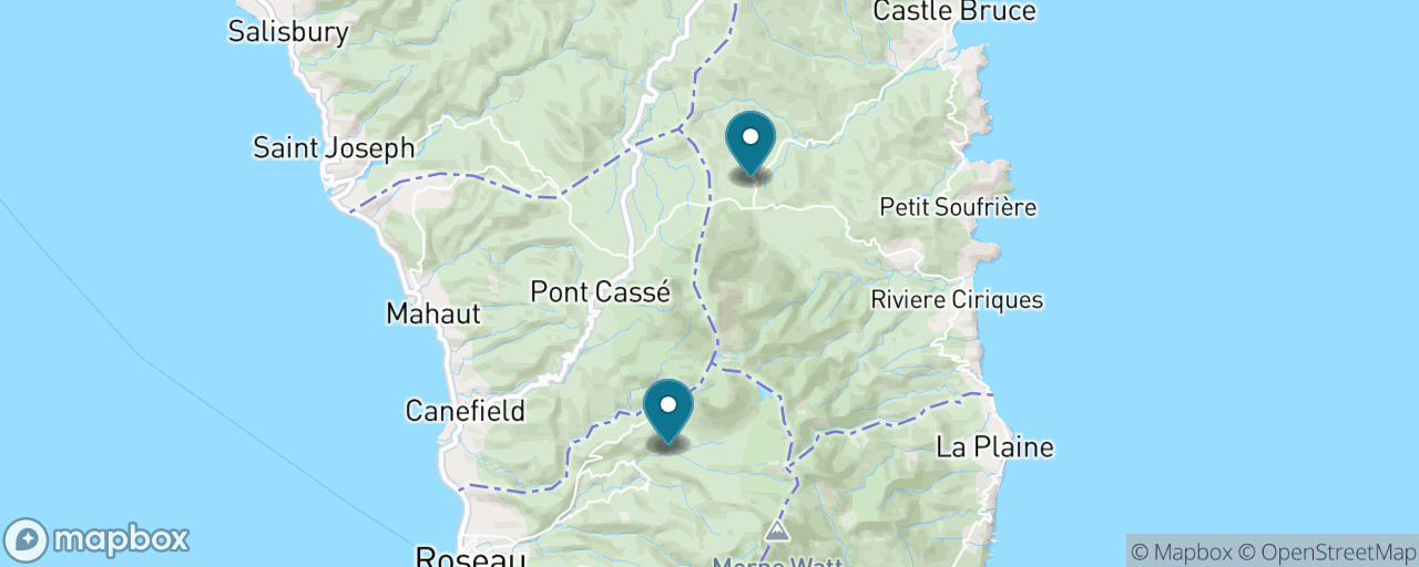 Map of the stops on “Rainforest Waterfalls DIY: Trafalgar & Emerald Pool”
