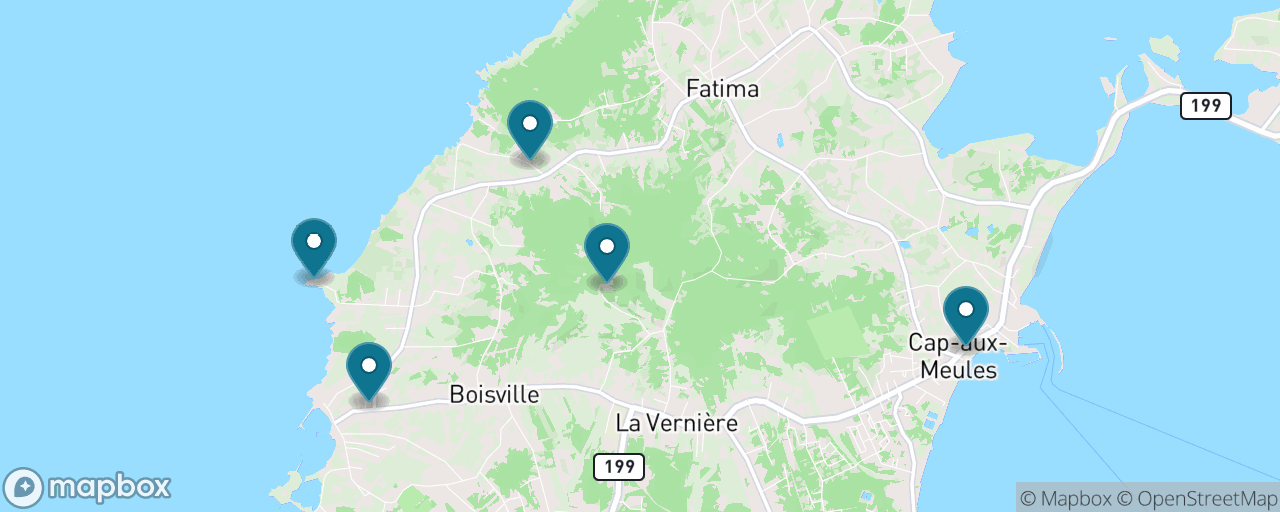 Map of the stops on “The Panoramic Island Drive”