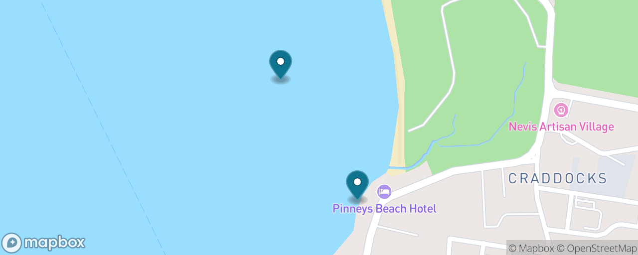 Map of the stops on “Pinney's Beach & Sunshine's Killer Bee — the Caribbean Beach Day”