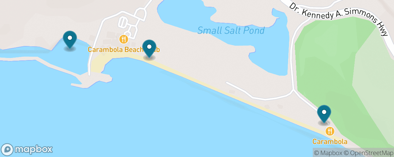 Map of the stops on “South Friars Bay Beach & Snorkel”