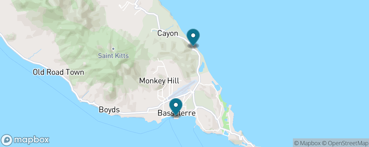 Map of the stops on “The Sugar Train — Scenic Railway, Done Direct”