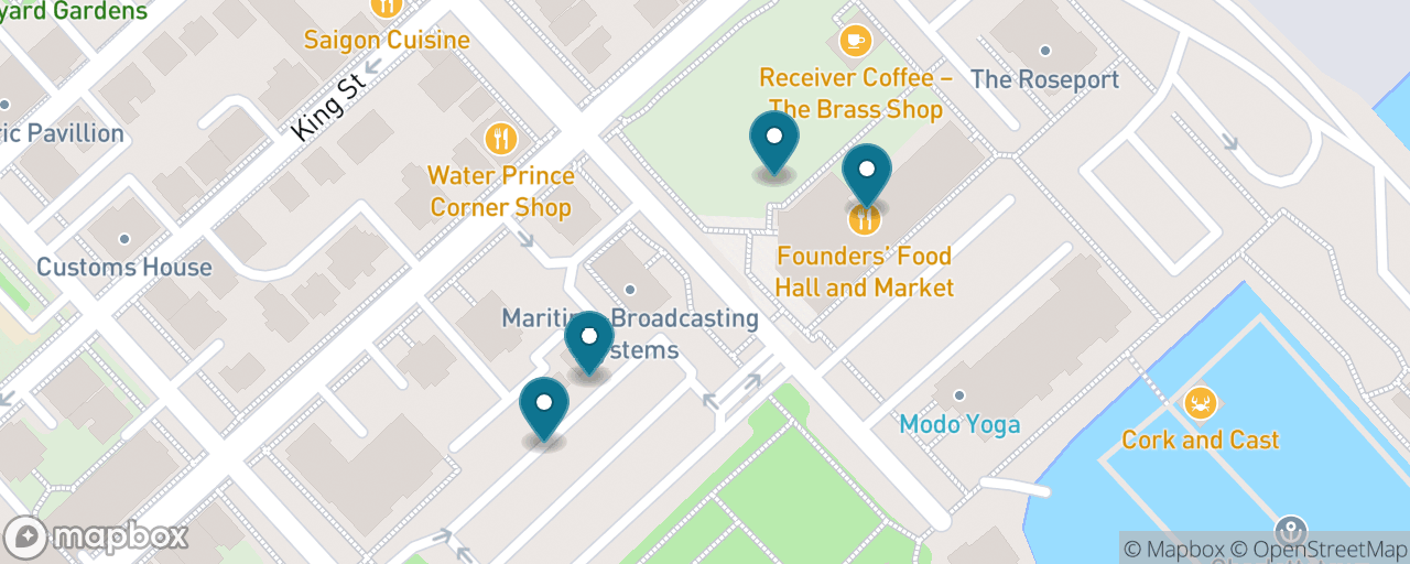 Map of the stops on “The PEI Seafood Graze”
