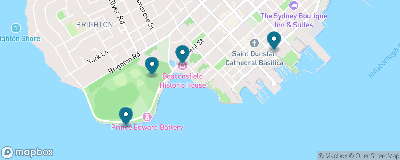 Map of the stops on “Victoria Park & the Coastal Boardwalk”