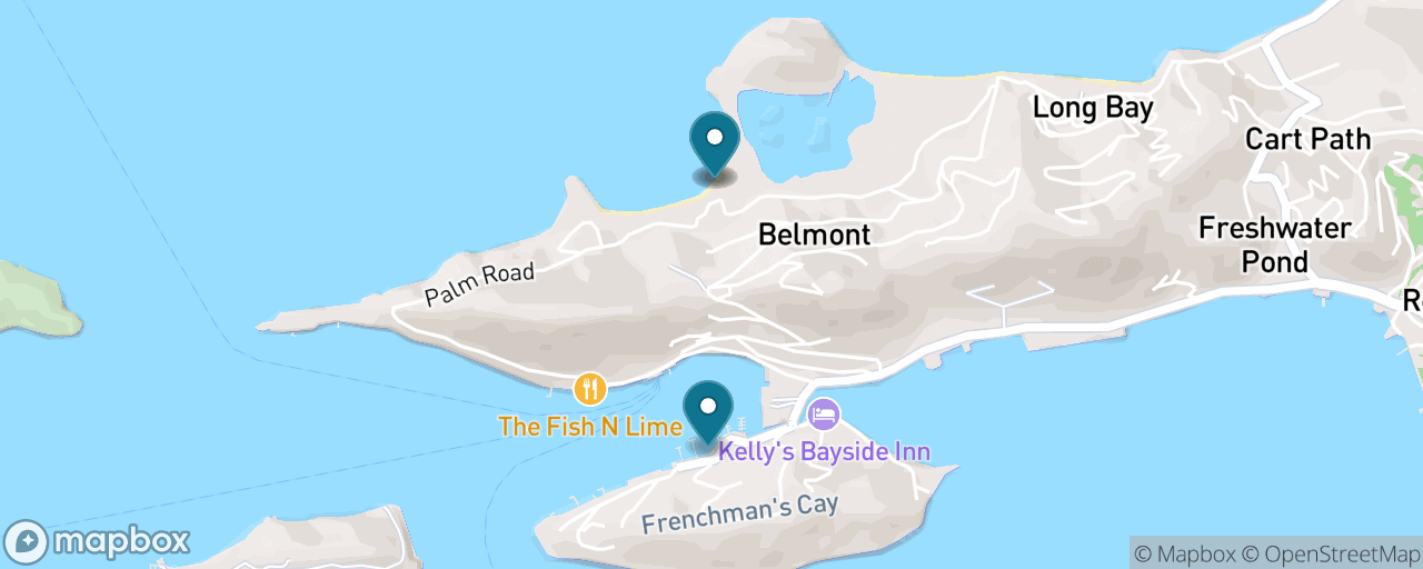 Map of the stops on “Smuggler's Cove Hideaway”