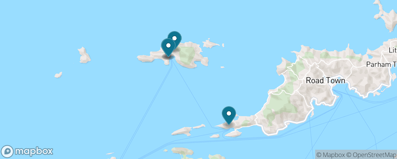 Map of the stops on “Jost Van Dyke & the Original Painkiller”