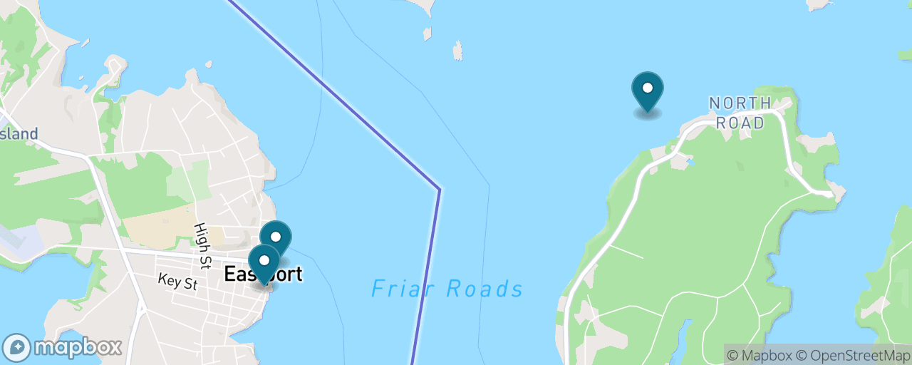 Map of the stops on “Whale Watch & Old Sow Adventure”