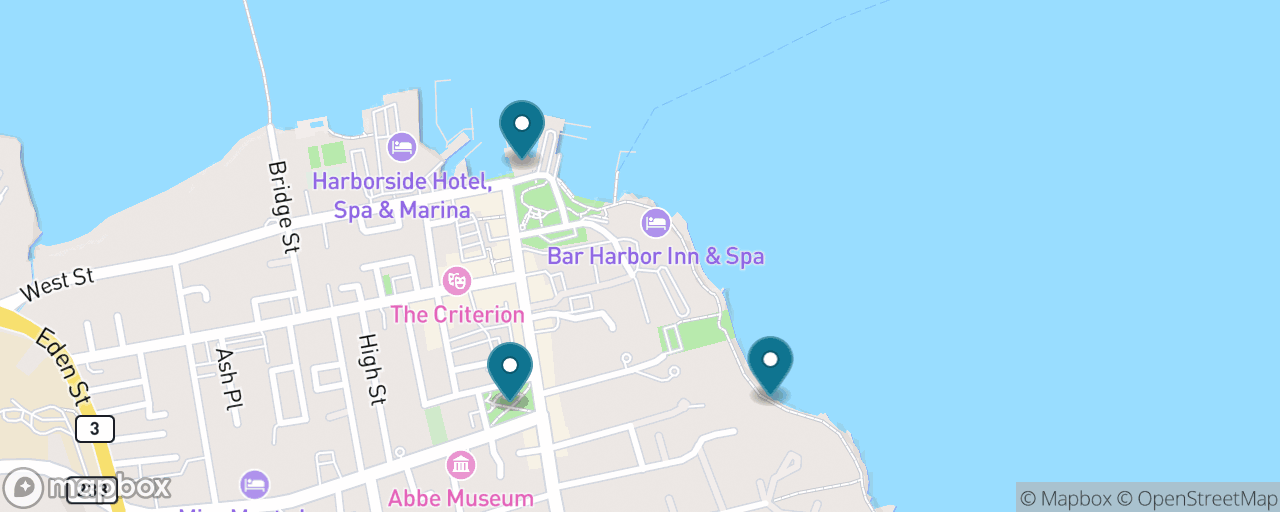 Map of the stops on “Shore Path and Lobster”
