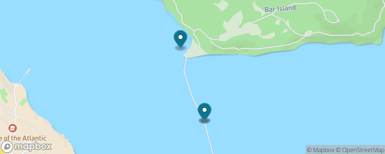 Map of the stops on “Bar Island at Low Tide”
