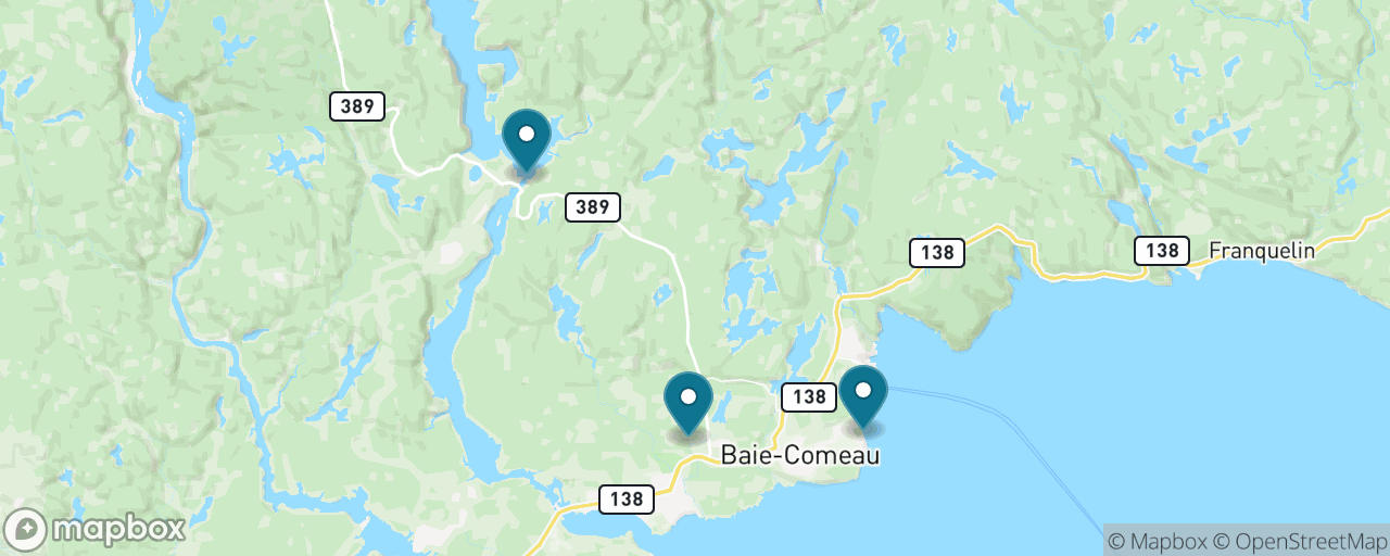 Map of the stops on “Inside the Manic-2 Dam”