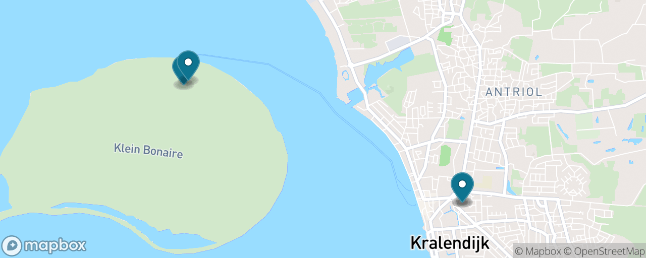 Map of the stops on “Klein Bonaire Snorkel & No Name Beach”