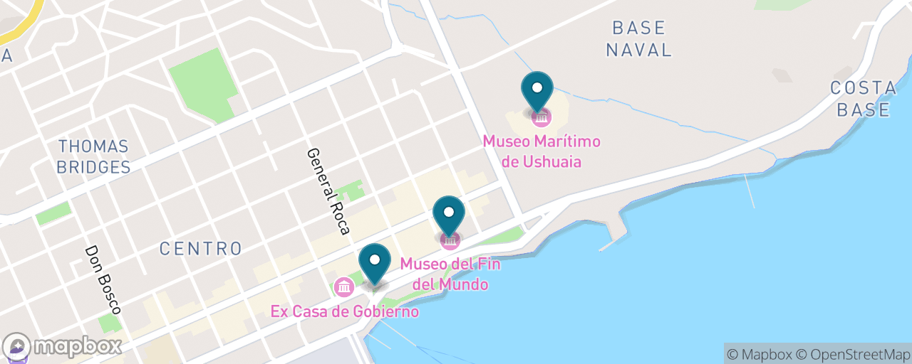 Map of the stops on “The Prison Museum & End-of-the-World Town”