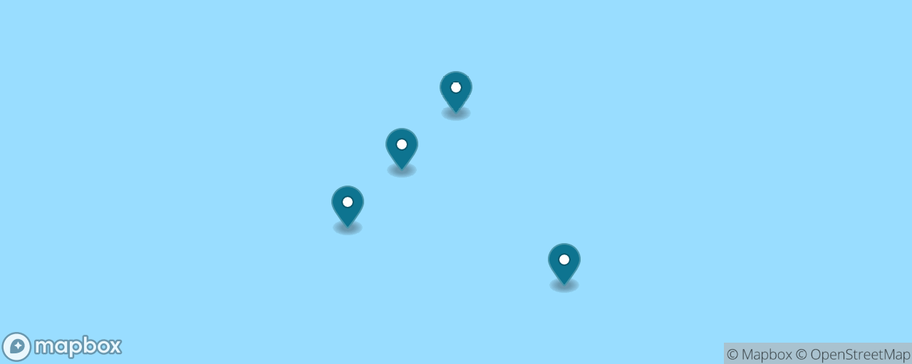 Map of the stops on “The Zero-Dollar Resort Day — Pools, Slides & Hammocks”