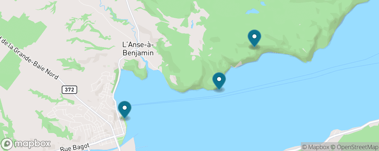 Map of the stops on “Sentier Eucher Fjord Cliff Walk”