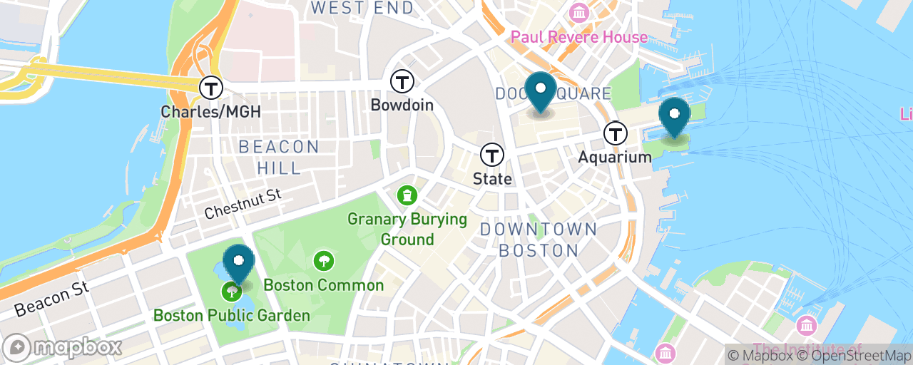 Map of the stops on “Aquarium & Harbor Family Day”