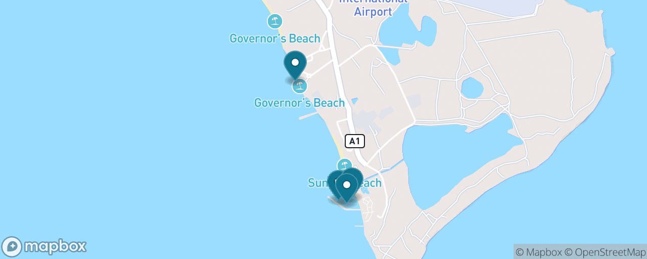 Map of the stops on “The Free Beach & Conch Day — Never Leave the Gate”