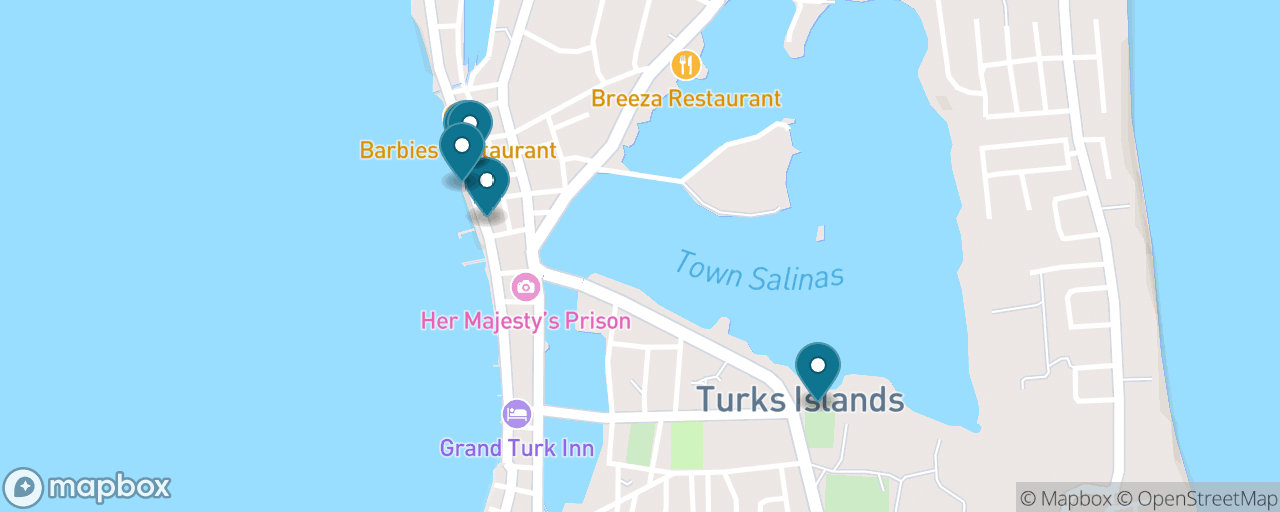Map of the stops on “Cockburn Town History Walk & National Museum”