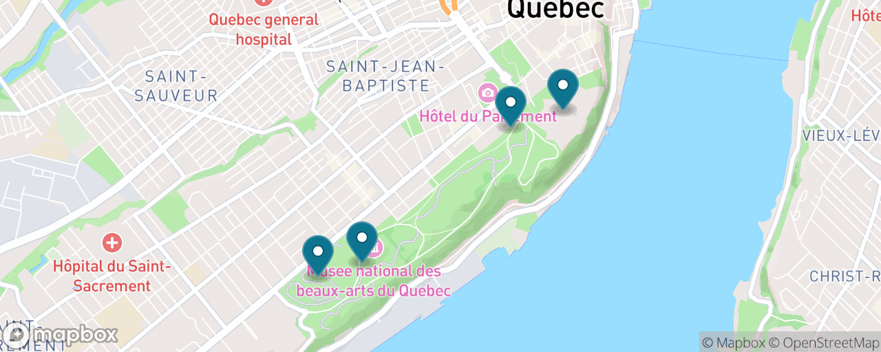 Map of the stops on “Citadelle, Changing of the Guard & the Ramparts”