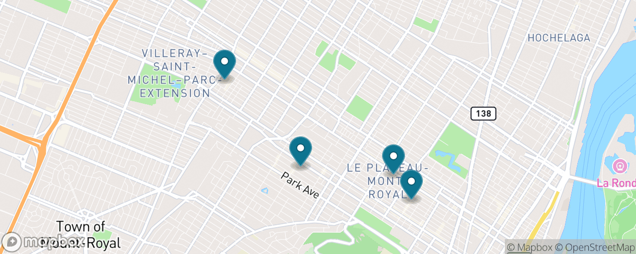 Map of the stops on “The Montréal Food Crawl”