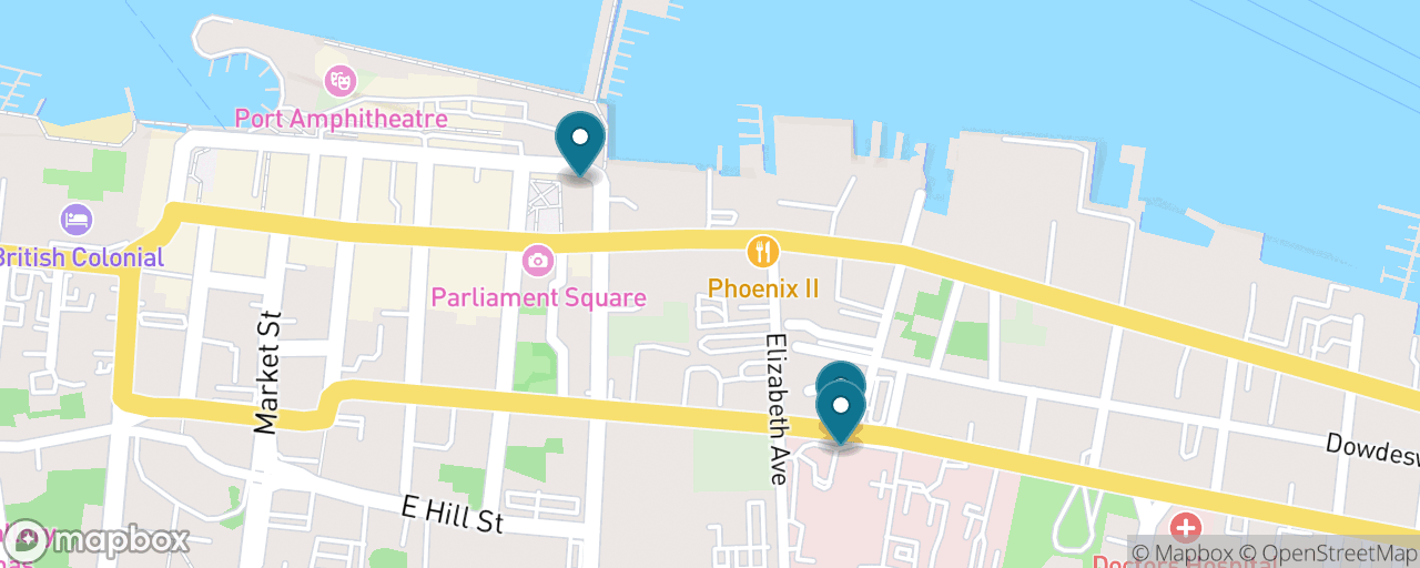 Map of the stops on “Old Nassau on Foot: Forts & the Queen's Staircase”