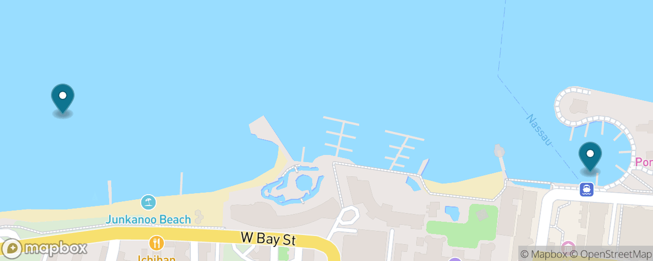 Map of the stops on “Junkanoo Beach & the Straw Market for Free”