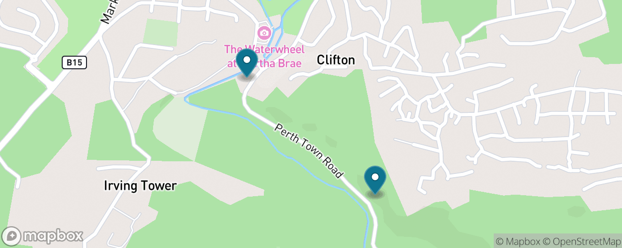 Map of the stops on “Bamboo Rafting on the Martha Brae River”