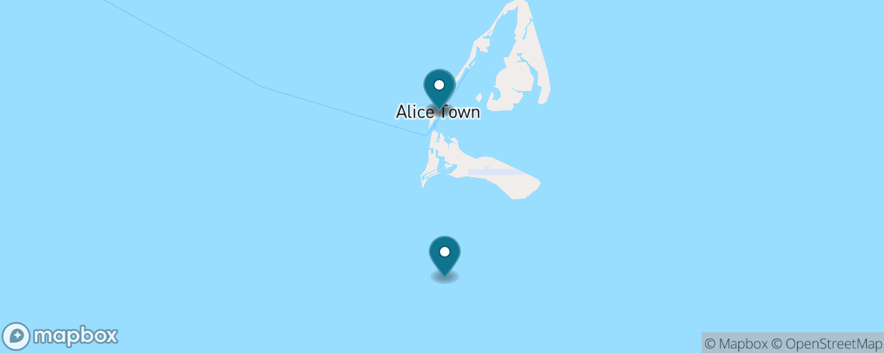 Map of the stops on “SS Sapona Wreck and Reef Shark Snorkel with Bimini Scuba Center”