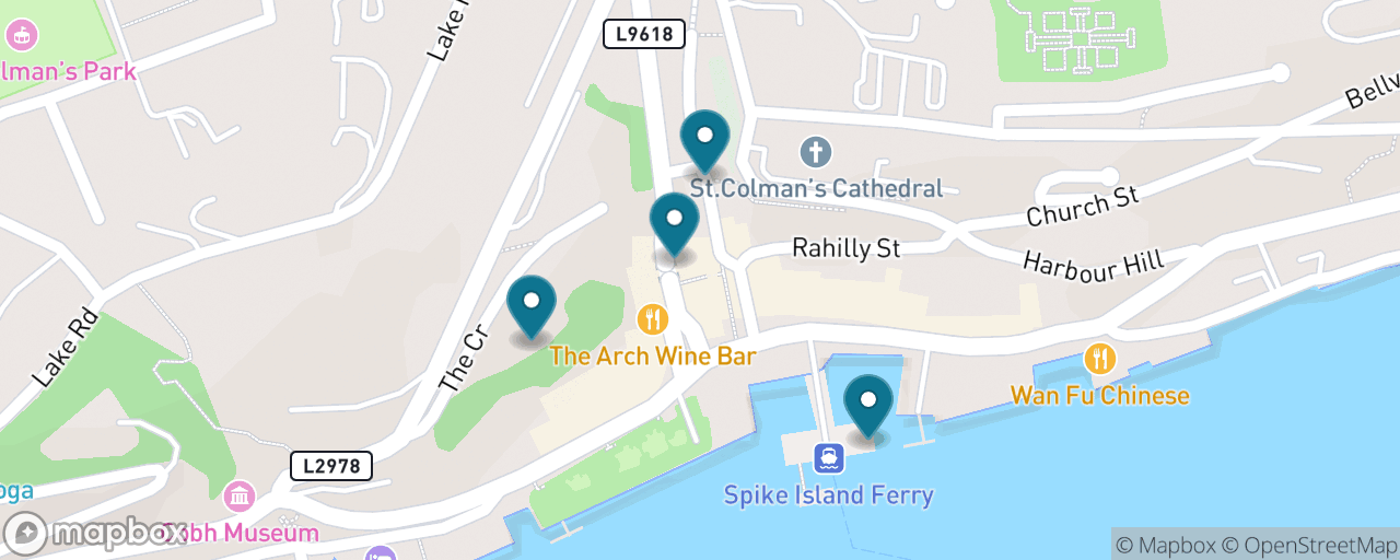 Map of the stops on “Free Cobh: The Waterfront Walk”