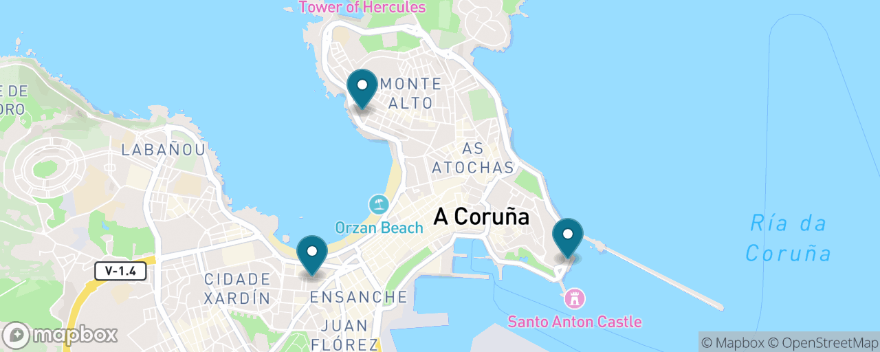 Map of the stops on “Rainy-Day Science & History Museums”