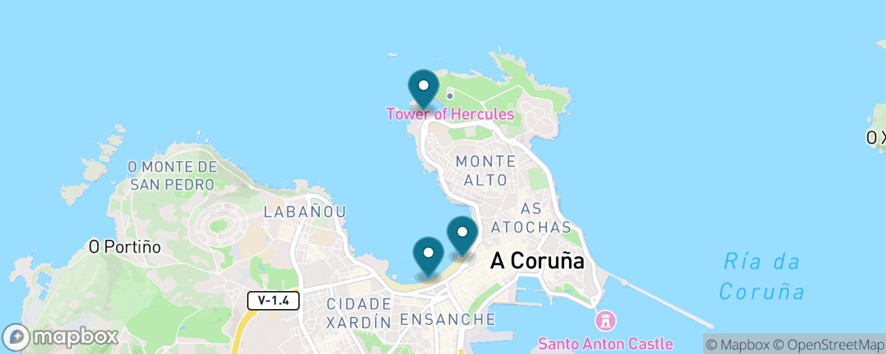 Map of the stops on “Family Day: Aquarium, Beach & Seafront”