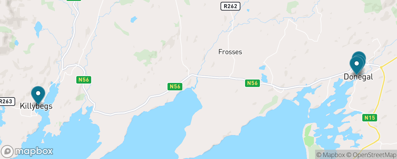 Map of the stops on “Donegal Town & Its 15th-Century Castle”