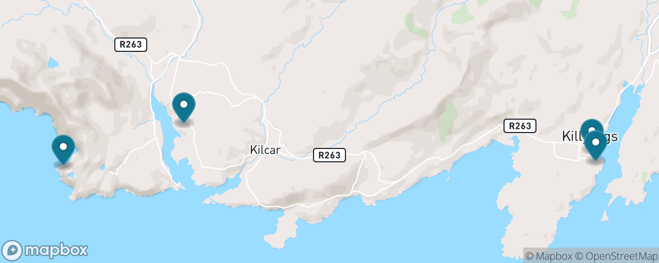 Map of the stops on “Slieve League the Easy Way”