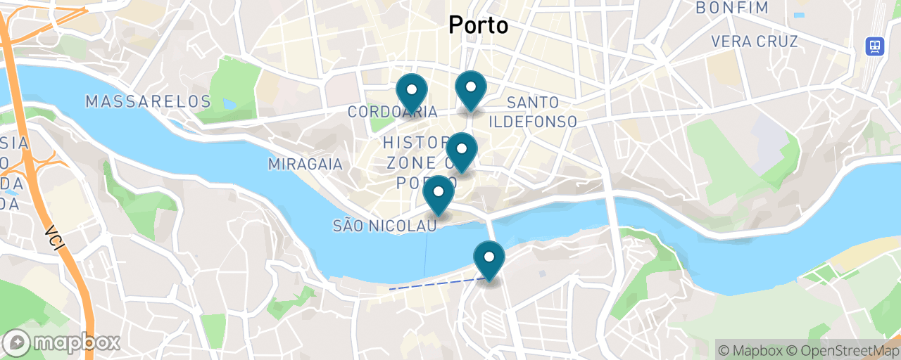 Map of the stops on “Porto for Free (Almost)”