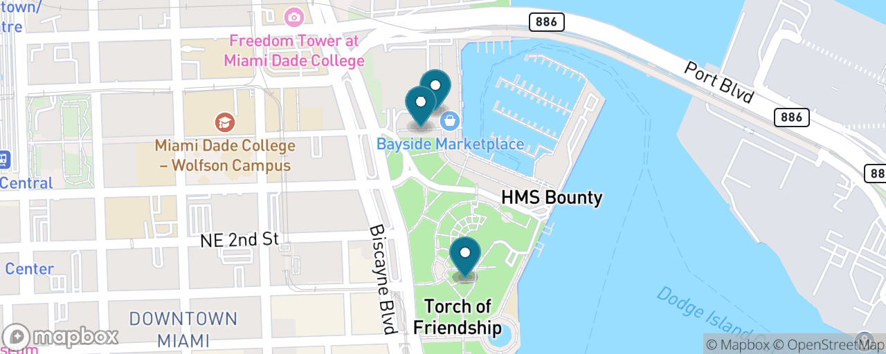 Map of the stops on “Biscayne Bay & Millionaire's Row”