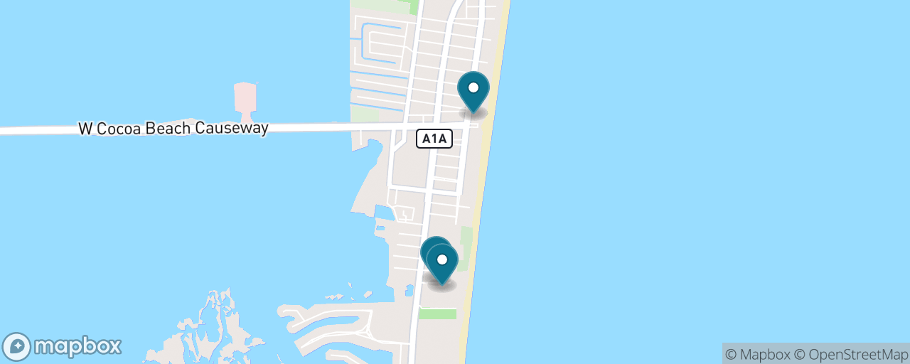 Map of the stops on “Learn to Surf Where Kelly Slater Did”