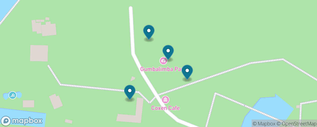Map of the stops on “Gumbalimba Zip-Line & Monkey Encounter”