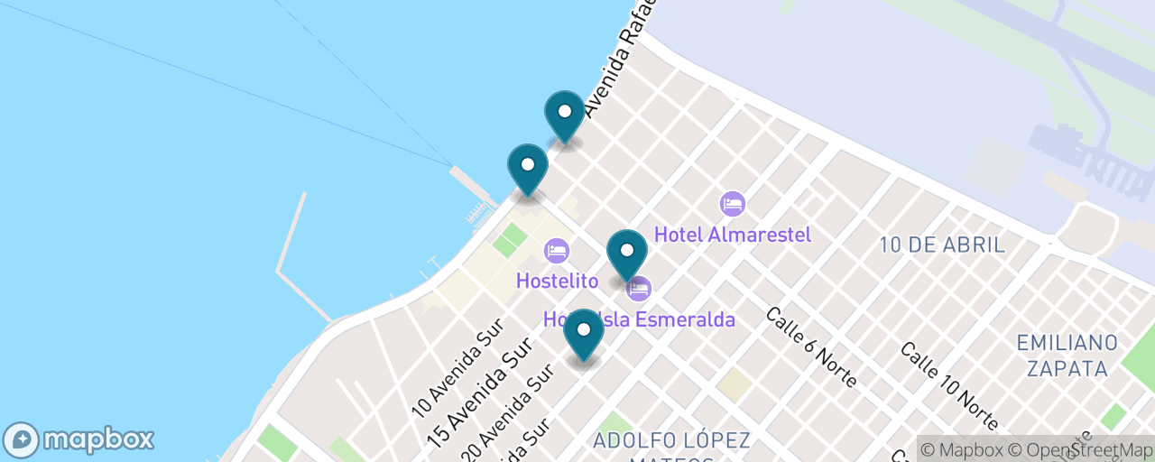 Map of the stops on “San Miguel on Foot - A Free Downtown Wander”