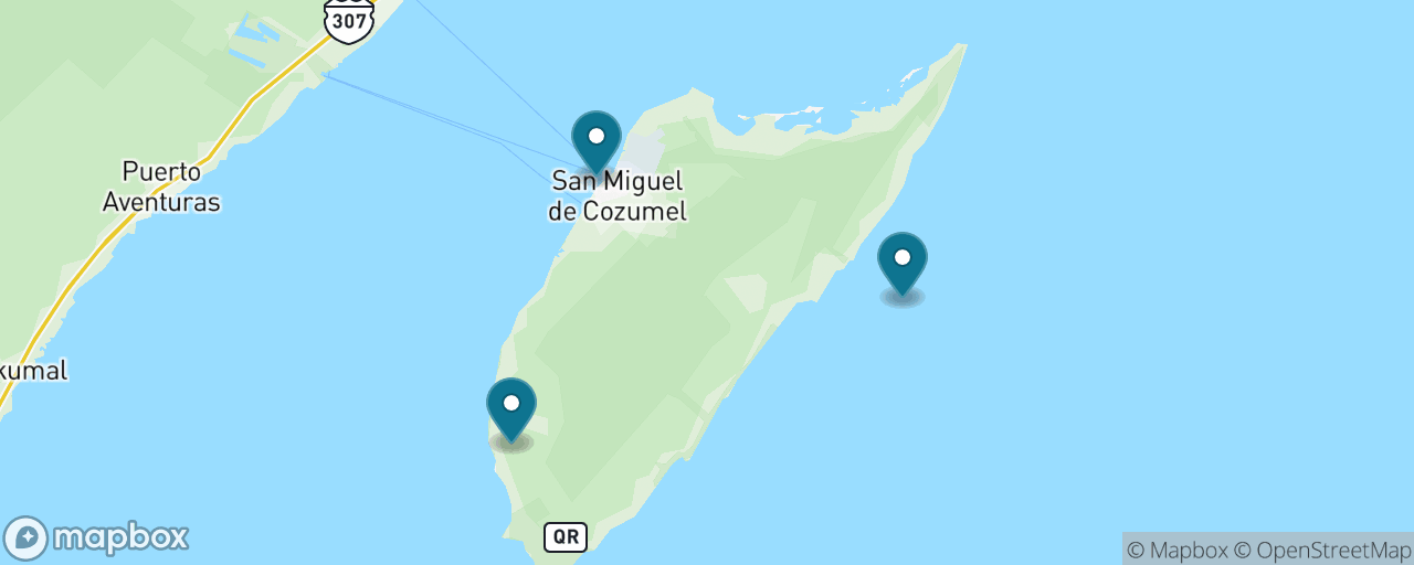 Map of the stops on “Self-Drive the Whole Island - Jeep or Scooter Loop”