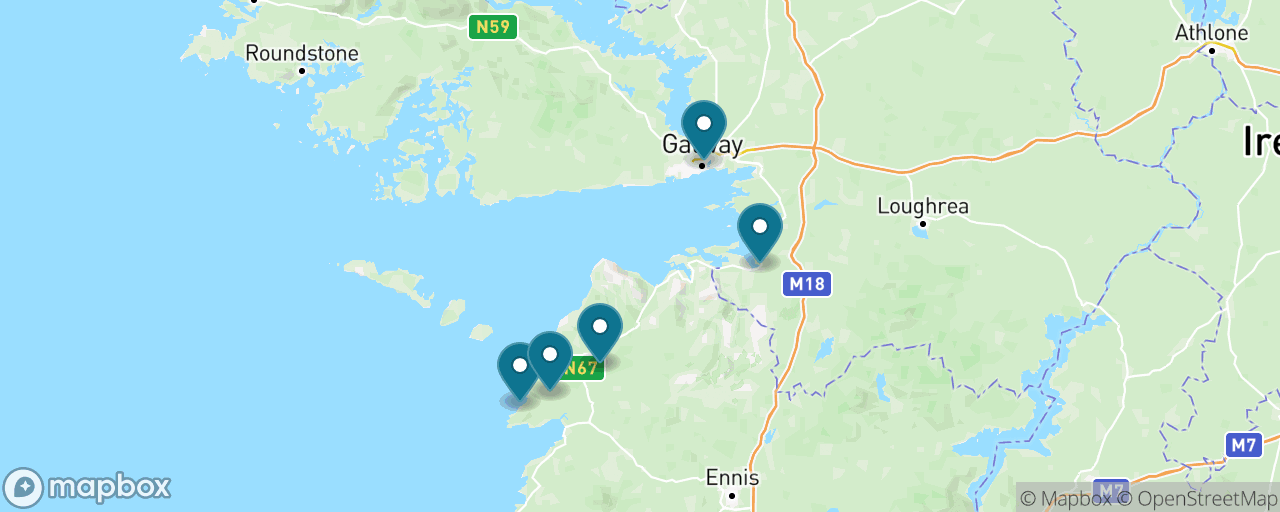 Map of the stops on “Cliffs of Moher, Done Yourself”