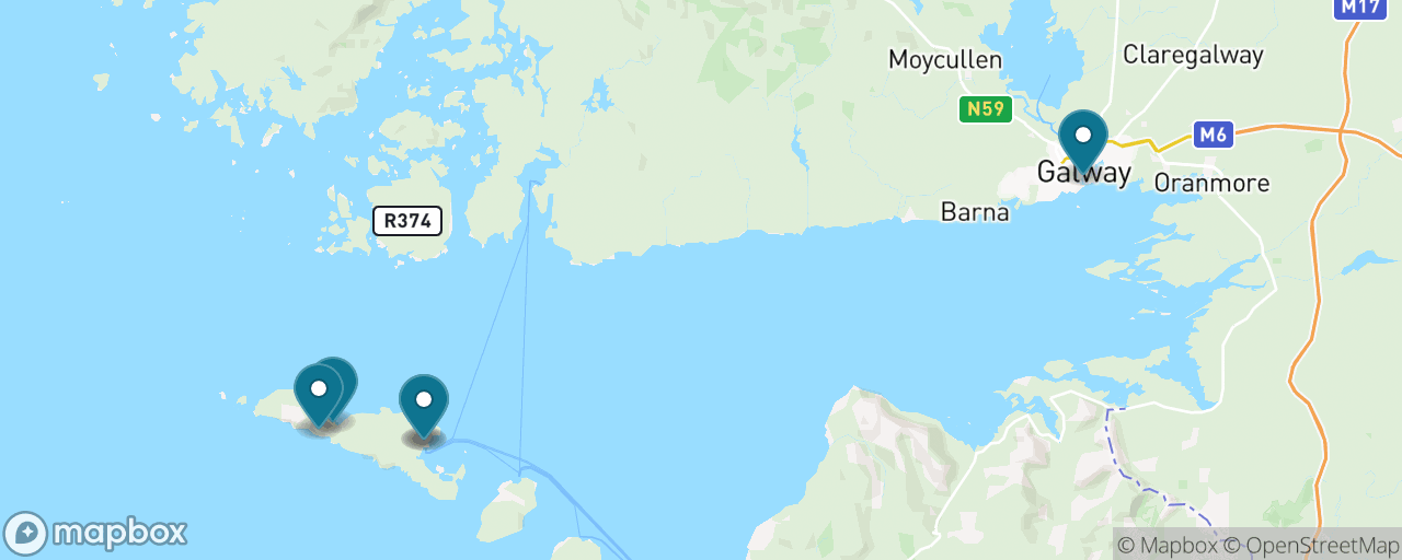 Map of the stops on “Aran Islands & Dún Aonghasa”