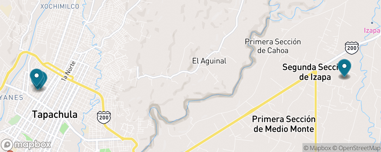 Map of the stops on “Pre-Maya Izapa & Tapachula Highlights”