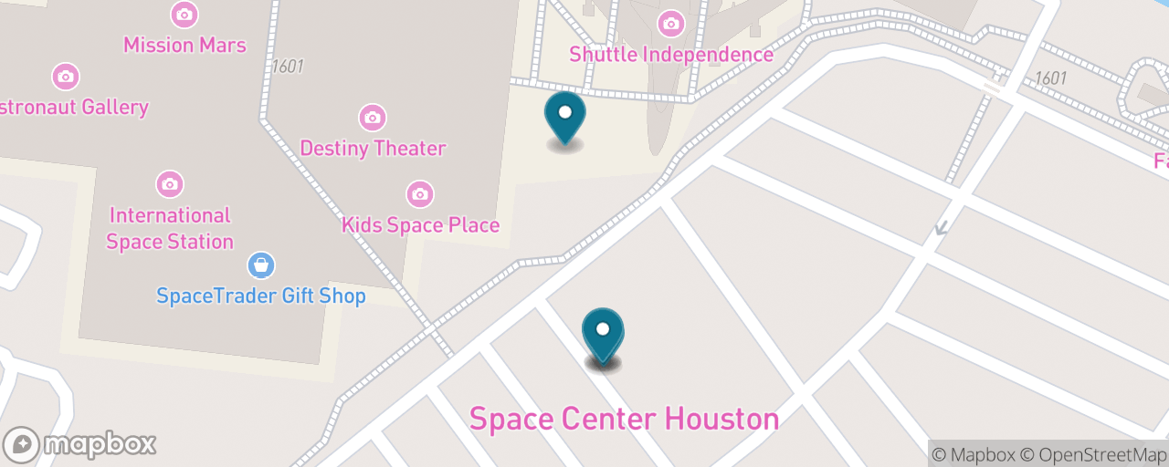 Map of the stops on “Space Center Houston Day Trip”