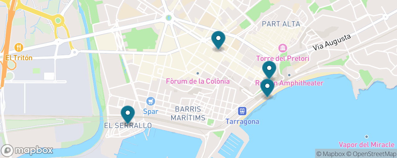 Map of the stops on “The Free Tarragona Day”